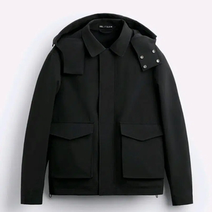 XL) 자라 기능성자켓 블랙 하이테크 후드 점퍼 0155 502