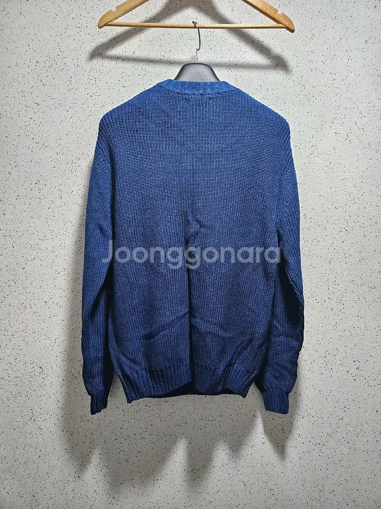 M) 자라 ZARA 블루 니트 스웨터 면 코튼 5755 420 스트럭처--3