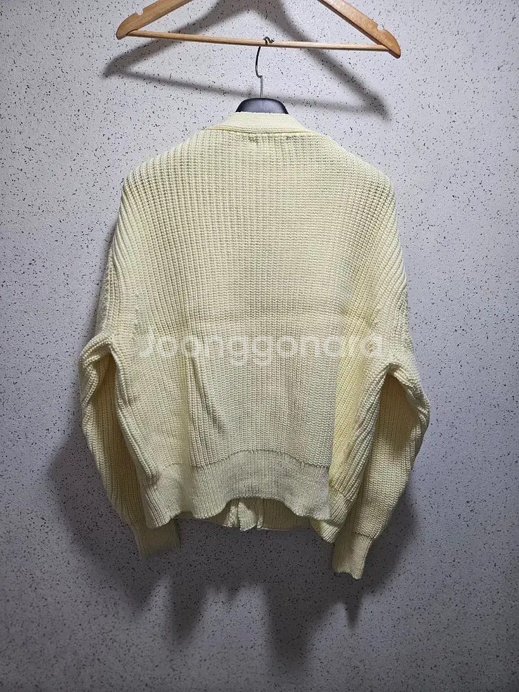 S-M)자라 옐로우 니트 가디건 오버사이즈 면혼방 9598 441--6