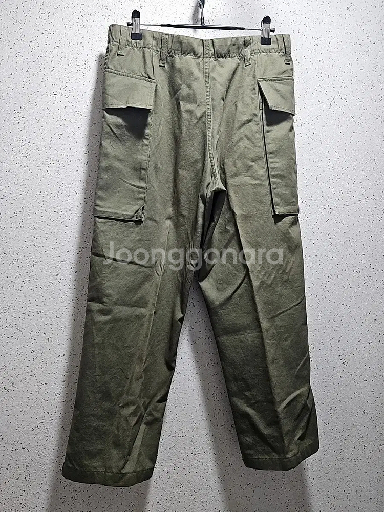 31)30 알밤 albam 카키 캔버스 카고 면바지 밀리터리 퍼티그 팬츠--1