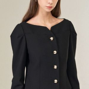 오브제 울 블렌드 버튼 탑