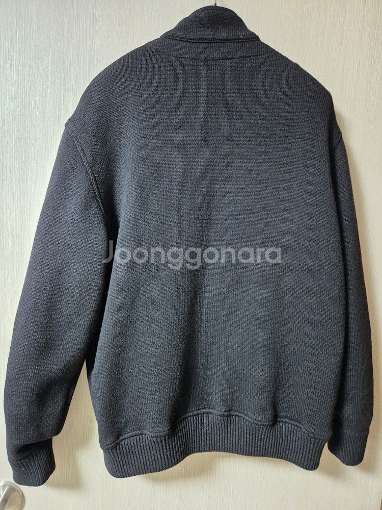 라코스테 누빔 니트 블루종 울니트 집업 점퍼 100--1