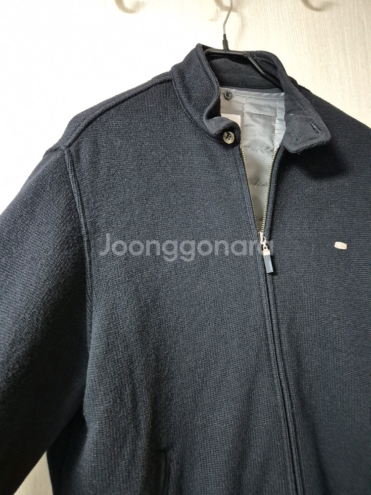 라코스테 누빔 니트 블루종 울니트 집업 점퍼 100--4