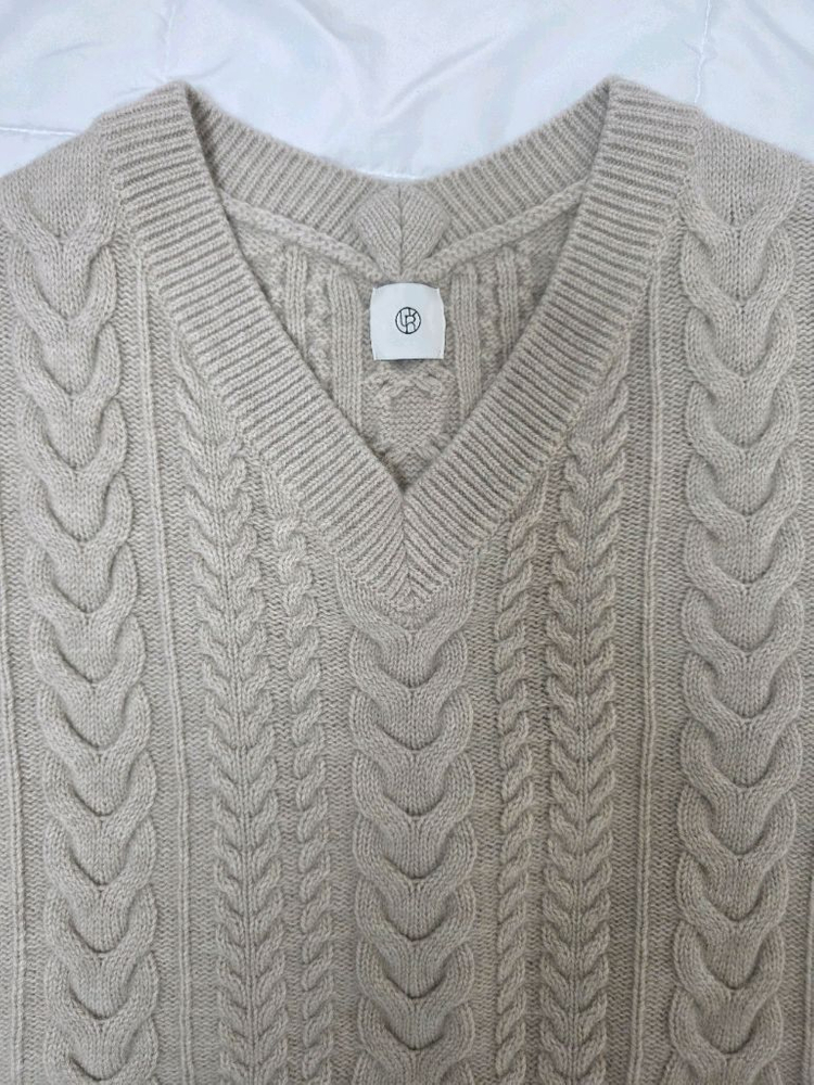 유메르 케이블 니트 베스트--1