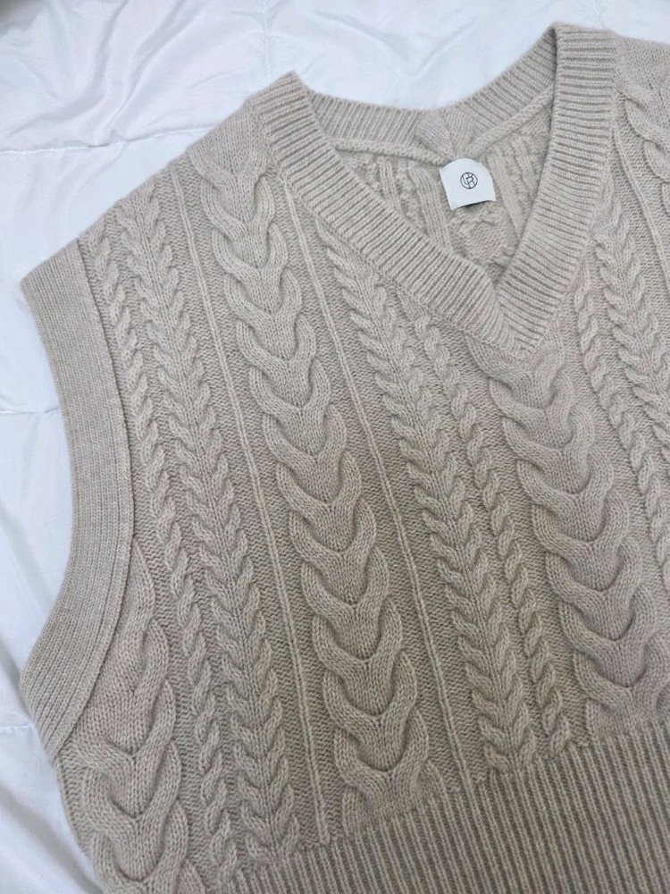 유메르 케이블 니트 베스트--2