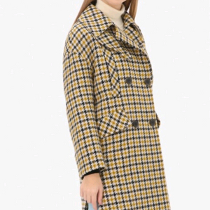 오즈세컨 오버핏 하운드투스 안감누빔패딩 코트(44~55사이즈)