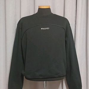 디스커버리 여성 세미 크롭 기모 맨투맨 95사이즈 상태굿