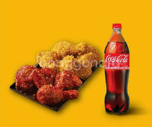 황올반+BBQ양념반+콜라1.25L--0