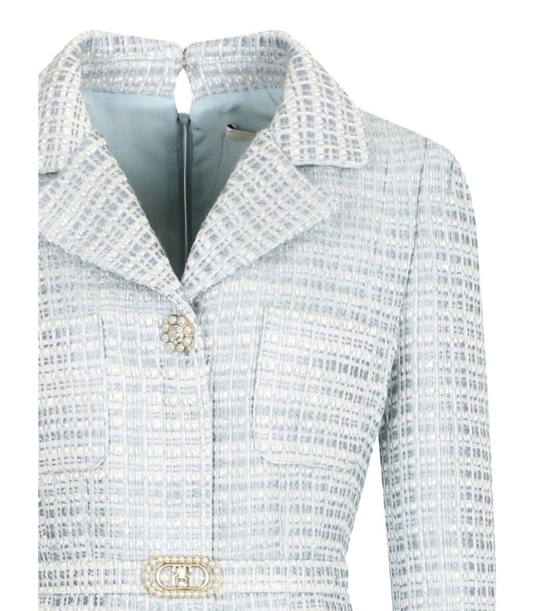 JJ지고트 스팽글 트위드 플레어 원피스 팔아요--3