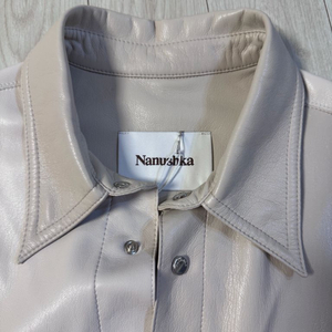 Nanushka 나누슈카 반팔 비건 레더 셔츠 L
