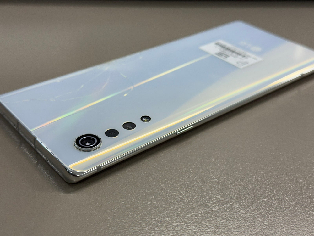 *7만원* LG 벨벳 화이트 128G 가성비 단말기 미세잔상 서브용 추천--5