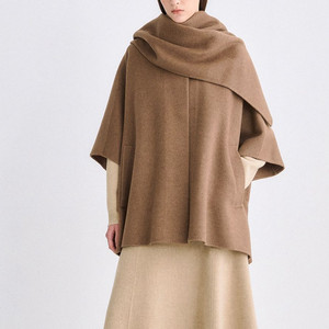 TIME 울 블렌드 머플러 패널 핸드메이드 자켓