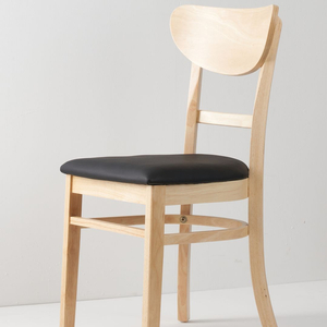 착불 식당용 나무의자 라운드 원목 이미지
