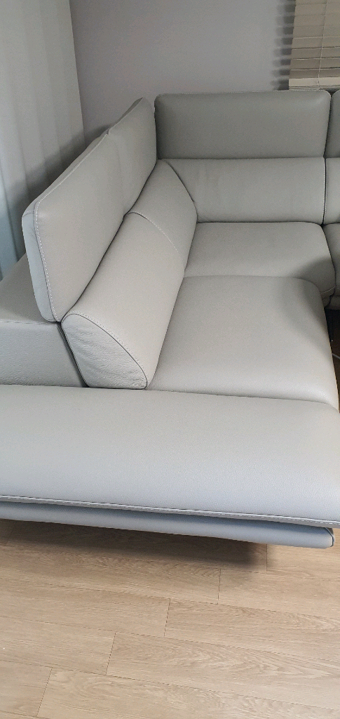 자코모 스펙트럼II 4인 코너형 기능성 비텔로 통가죽 소파--1