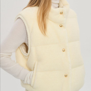 더 캐시미어 울 블렌드 구스 다운 베스트