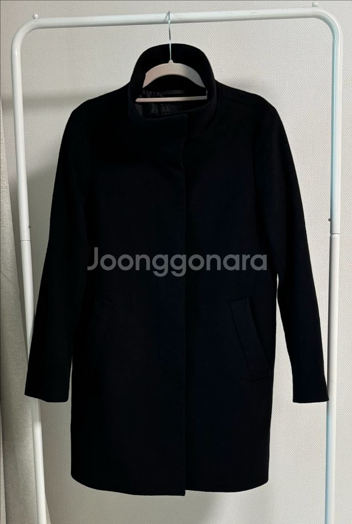 유니클로 하이넥 모직 코트--0