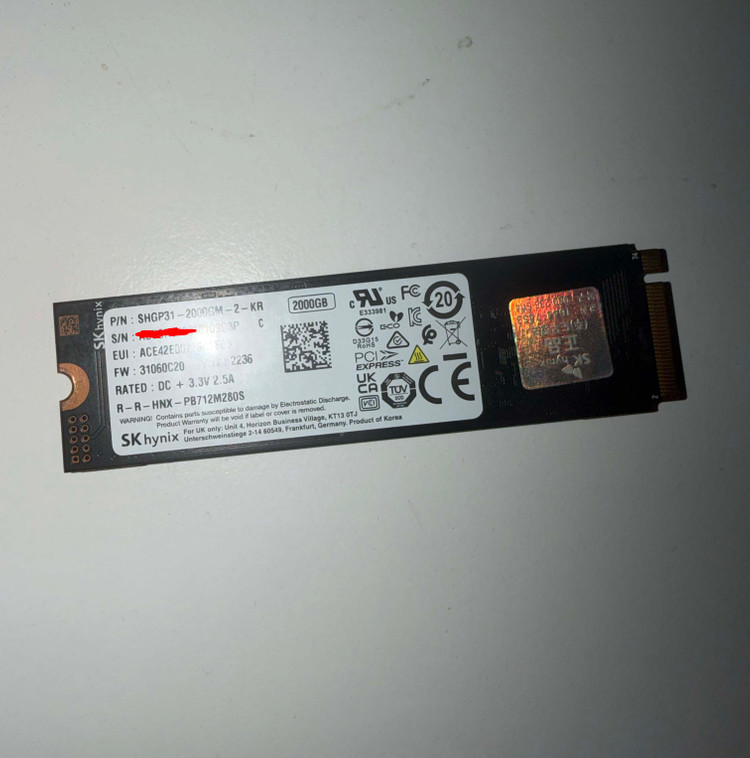 SK하이닉스 GOLD P31 2TB NVMe SSD 이미지