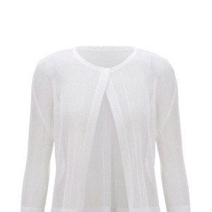 플리츠플리즈 타타미 가디건 화이트