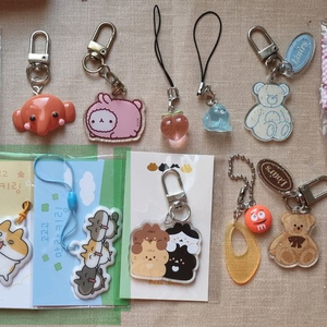 [일괄]키링 모음 ( 말랑키링, 아크릴키링), 다꾸, 문구, 악세서리