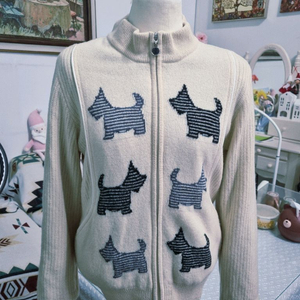 스코티시 니트 집업 가디건