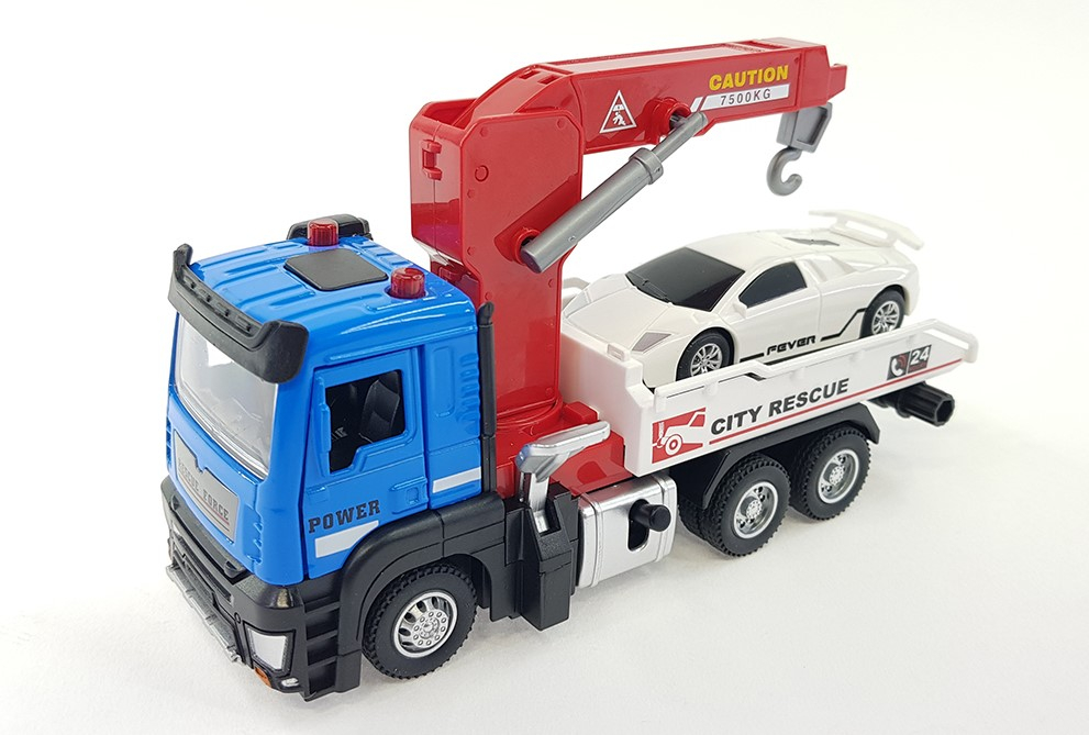 1/32 다이캐스트 카고 크레인 사운드 라이트 작동 중장비모형 이미지