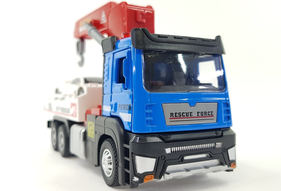 1/32 다이캐스트 카고 크레인 사운드 라이트 작동 중장비모형 이미지