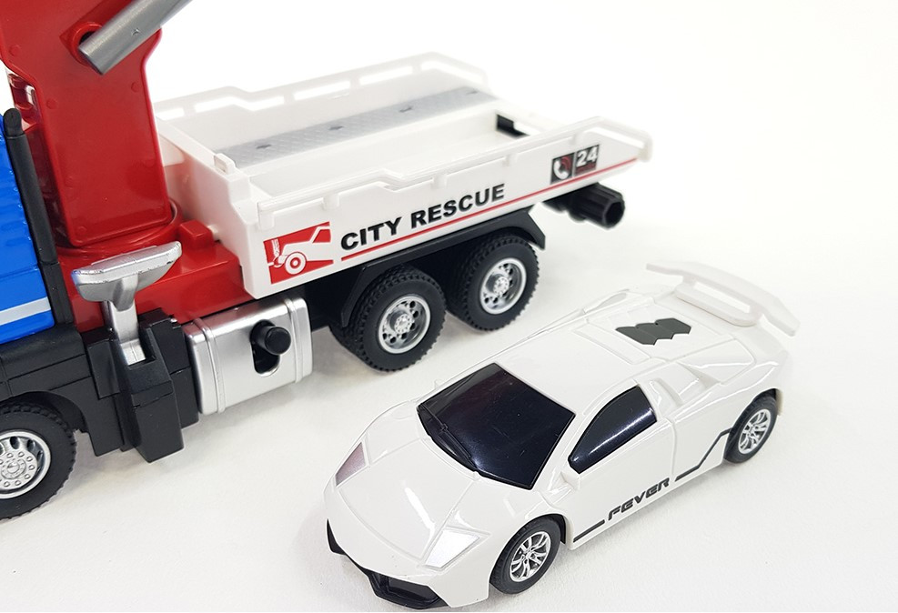 1/32 다이캐스트 카고 크레인 사운드 라이트 작동 중장비모형 이미지