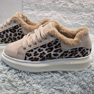 7q-13:스프리스 레오파드 퍼 스니커즈 베이지 (225cm)-거의새거 이미지