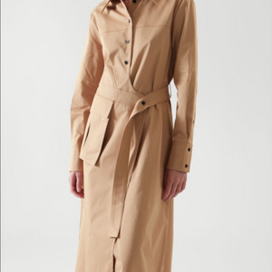 cos 코스 벨티드 셔츠 원피스 드레스 32