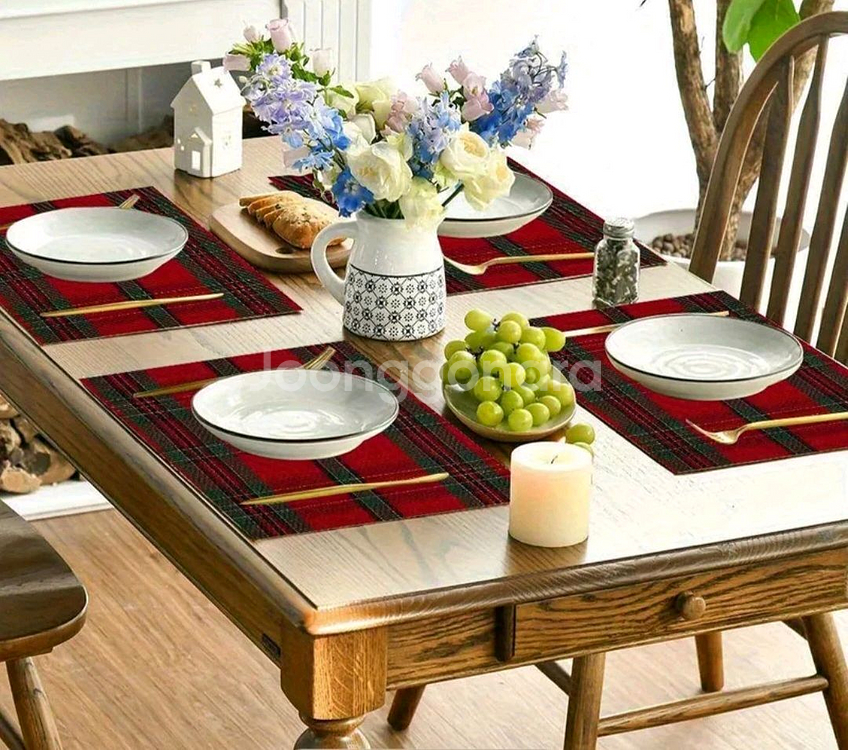 새상품)테이블 매트 4개 일괄--0