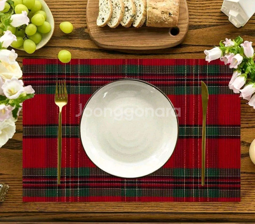 새상품)테이블 매트 4개 일괄--1