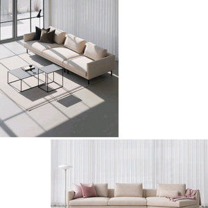 바이헤이데이 Linear 와이드 모듈 패브릭 쇼파