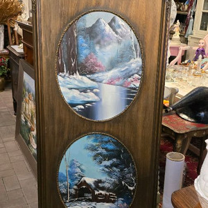 미국 앤틱 풍경 유화 액자