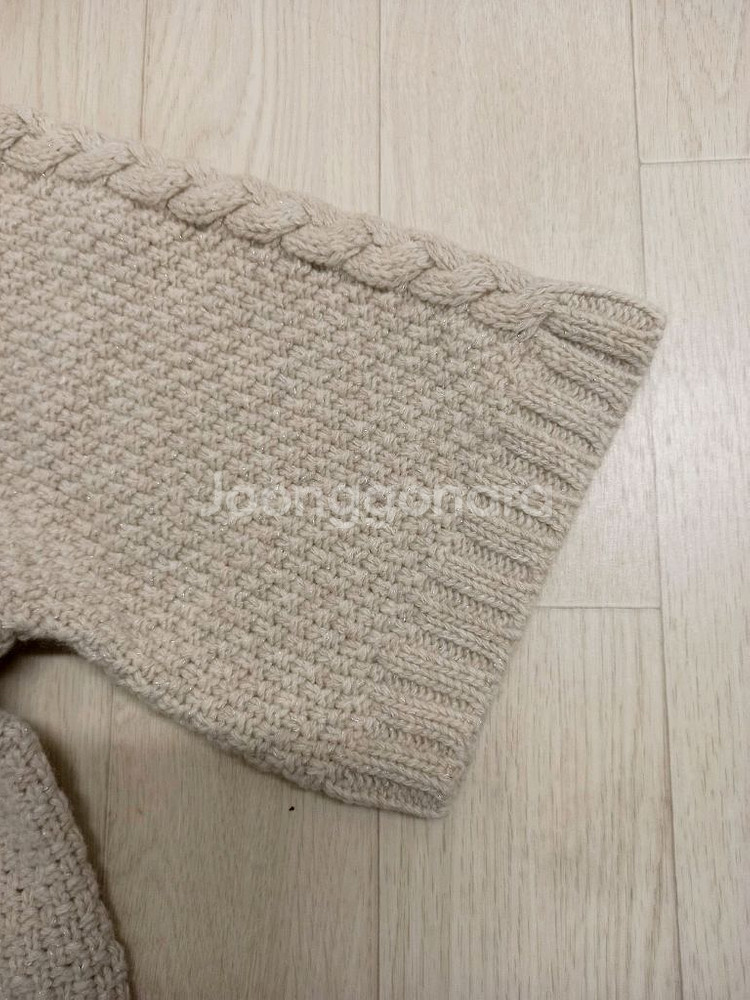 새상품 여아130 꽈배기 숏가디건--4