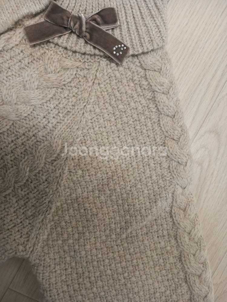 새상품 여아130 꽈배기 숏가디건--5