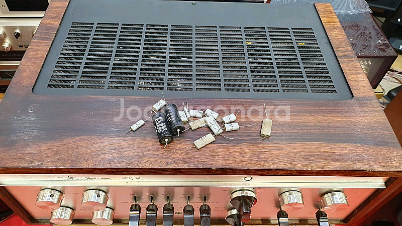 럭스만 SQ-38FDMK2 진공관인티앰프/마일라콘덴셔 올교체--5