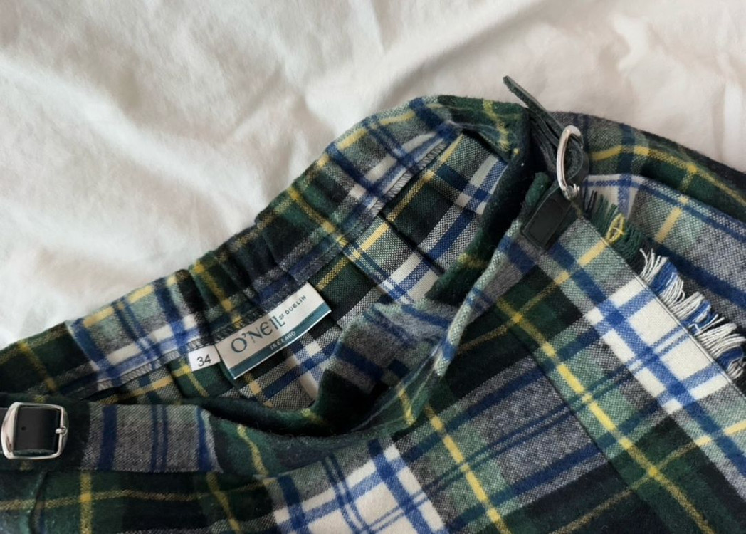 오닐 오브 더블린 울체크랩스커트(34size)--2