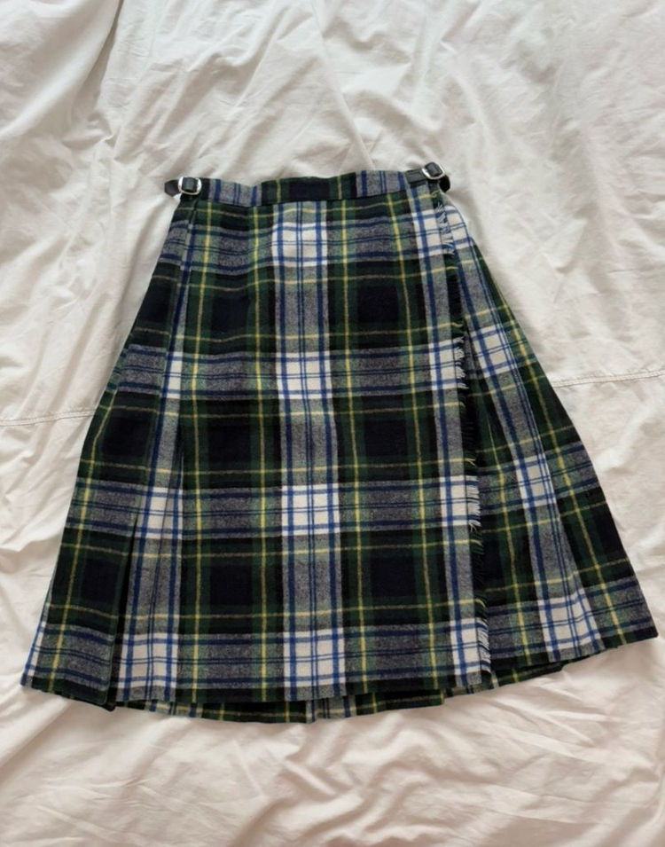 오닐 오브 더블린 울체크랩스커트(34size)--7