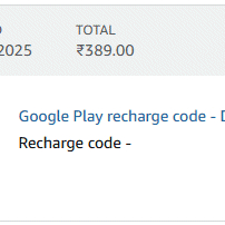 인도 구글 스토어 기프트카드 389루피