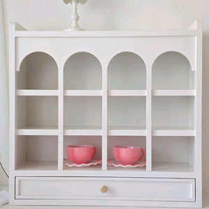 북유럽풍 화이트장식장(컵선반,소품선반)