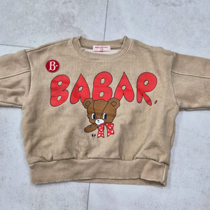 유아동 겨울 기모 베베드피노 바바베어 맨투맨 7호 사이즈 100 이미지