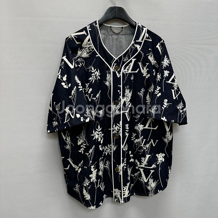 루이비통 LV 리프 데님 베이스볼 반팔셔츠 ( 110 )--1