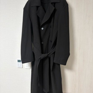 ZARA 자라 오버사이즈 더블 브레스트 트렌치코트 롱 블랙