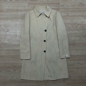 한섬 시스템 여성 핸드메이드 모직 싱글코트 [크림] 82-94-160