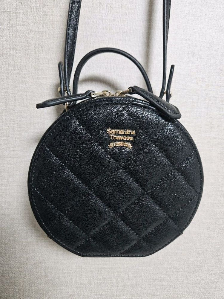 사만사타바사 써클 레더 크로스백--1