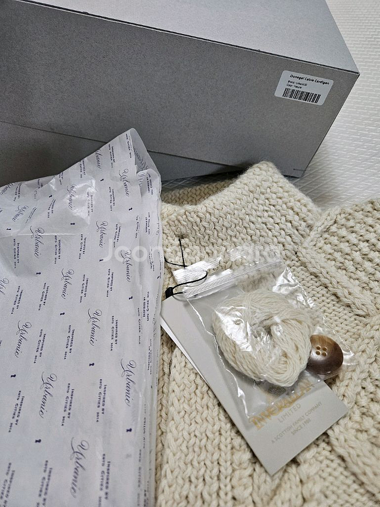 얼바닉30 도네갈 케이블 가디건 내추럴 새상품--8