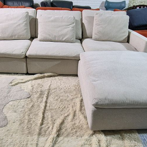 까사미아 캄포슬림 4인 소파+스툴(커버드라이세탁완료)