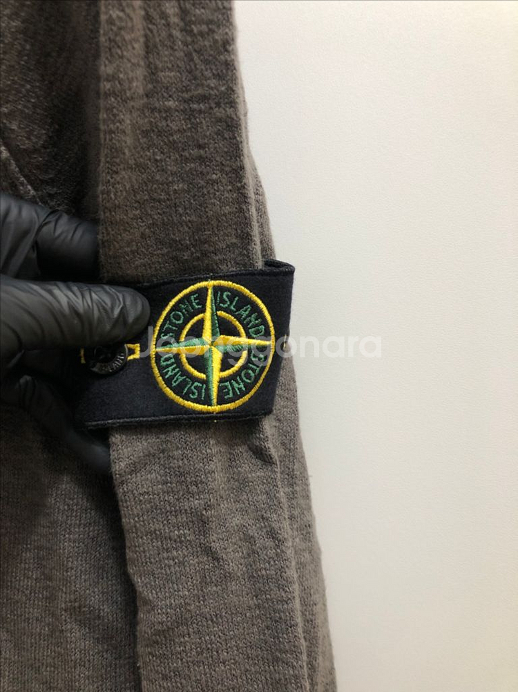 [M] 스톤아일랜드 니트 후드집업 자켓 그레이--4