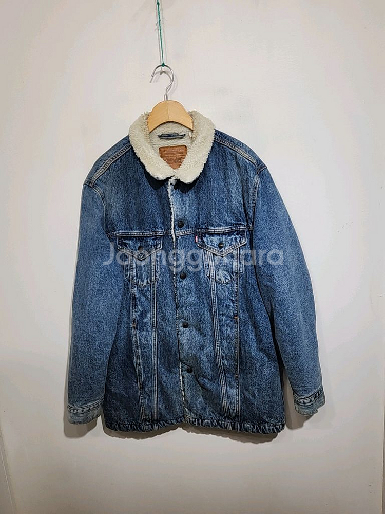 (XL) 리바이스 양털 청자켓 연청 데님자켓 빅E 레드탭--0