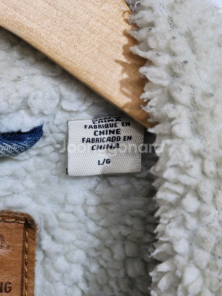 (XL) 리바이스 양털 청자켓 연청 데님자켓 빅E 레드탭--3